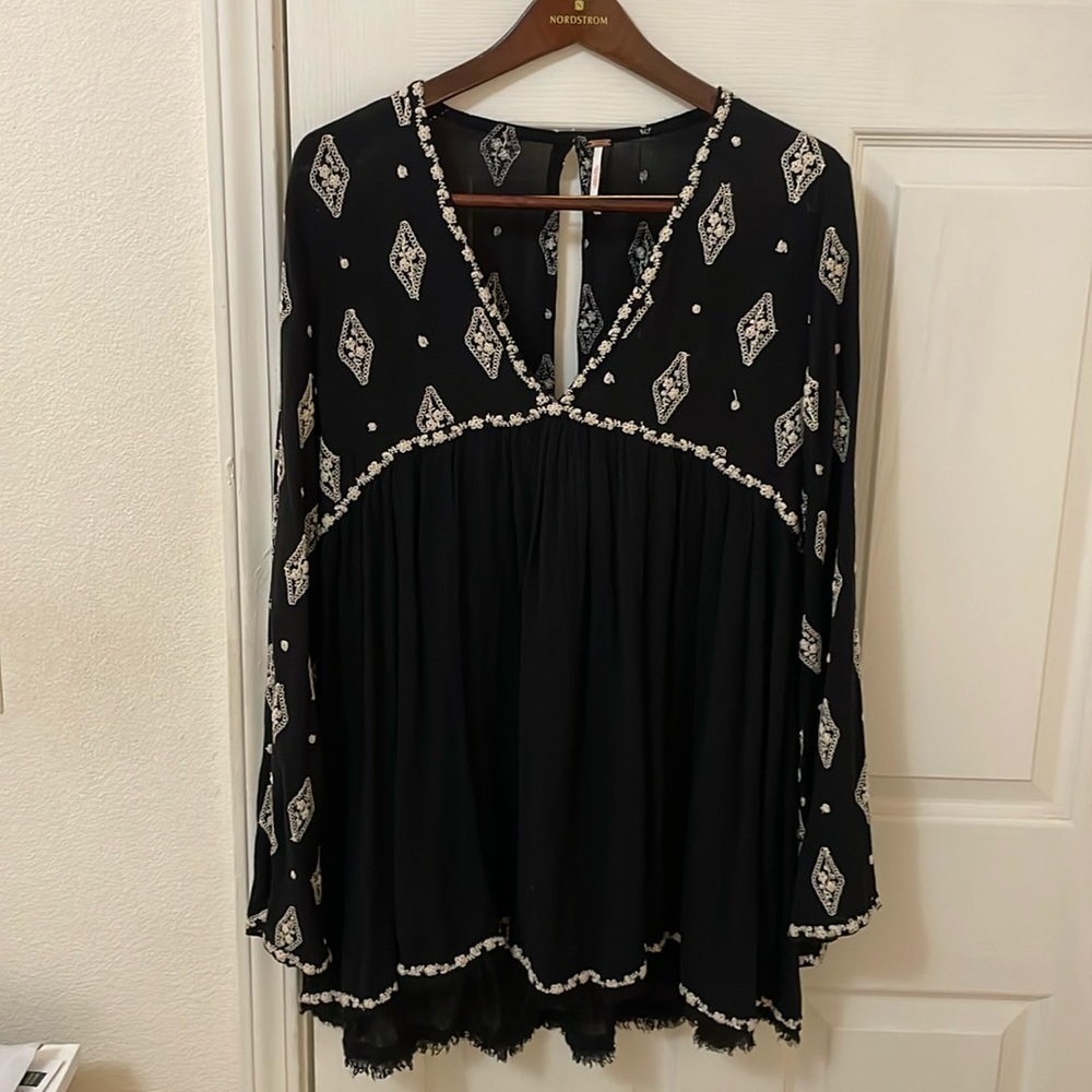 FREE PEOPLE EMBROIDERED TUNIC